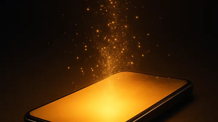 BTV 99 COM Modern phone with glowing screen